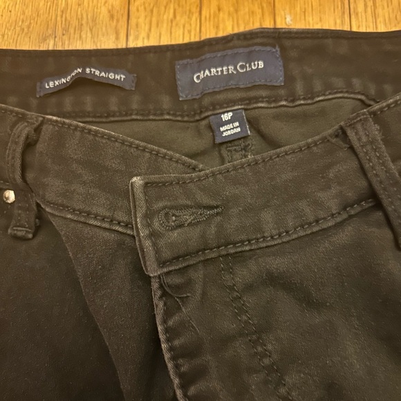 Charter Club Black Straight Leg Jeans Size 16 Petite - Picture 6 of 6